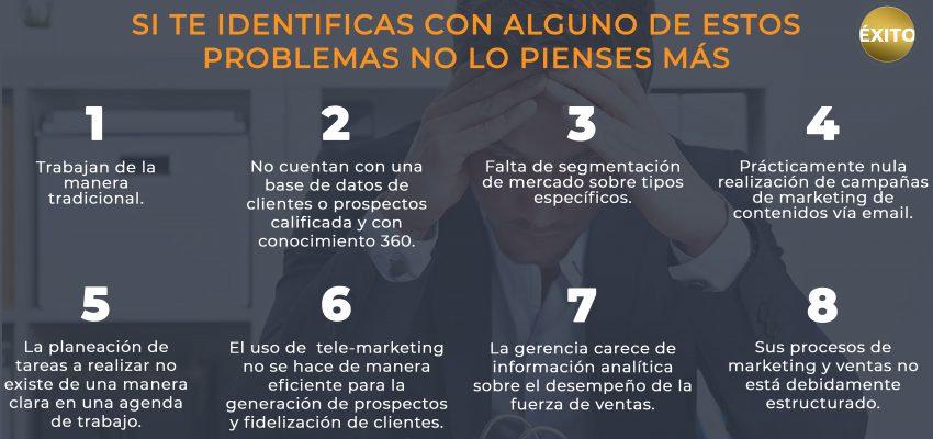 problemas comunes de no contar con un CRM